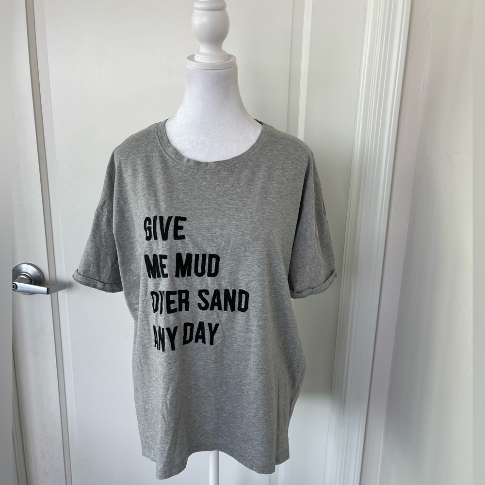 FC Jeans Gray Women’s T-Shirt Short-sleeve Size XL